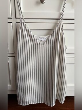 Socialite White Spaghetti-Striped Camisole